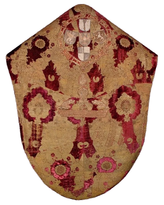 Kasel mit aufgestickter Ordenskette